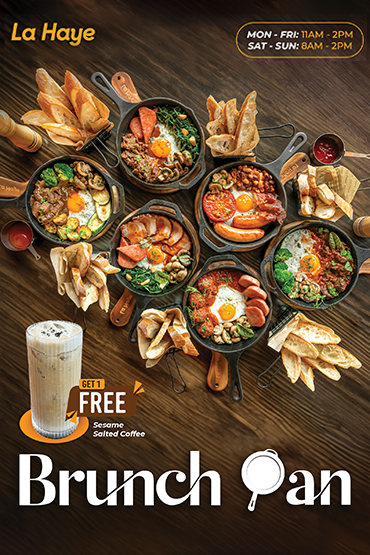 BRUNCH PAN NO NÊ, TẶNG CÀ PHÊ MUỐI MÈ